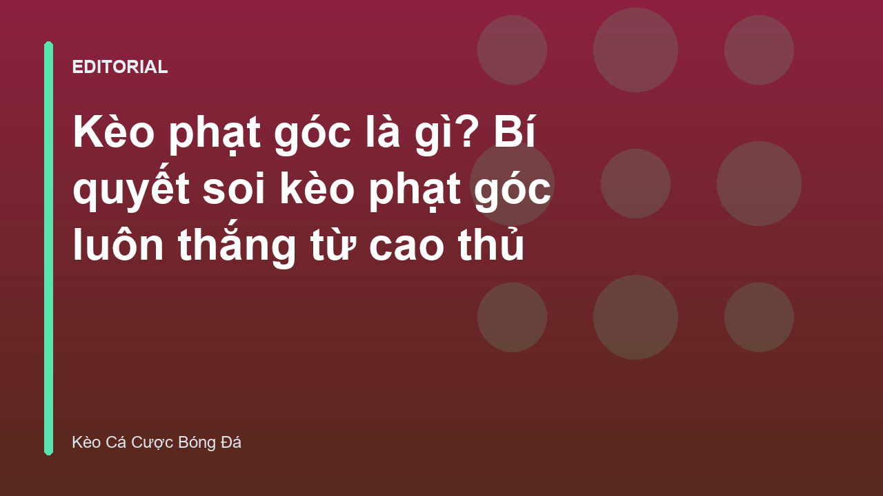 Cầu thủ thực hiện quả phạt góc trong trận đấu